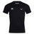 The University of Southern Indiana Women Club Dry Tee by EMB Canterbury is a black sports shirt with a white Canterbury logo, Vapodri Technology for comfort, and a red and blue winged emblem—perfect for active days.