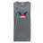 The WRS Canterbury University of Southern Indiana Women Tempo Vapodri Singlet is a gray sleeveless athletic shirt with the Canterbury logo and a large "USI Women's Rugby" winged graphic, made from recycled polyester.