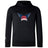 The WRS Canterbury University of Southern Indiana Women Club Lightweight Hoodie showcases a winged "USI Women's Rugby" chest logo, a white logo on the sleeve, and a kangaroo pocket—ideal for Canterbury fans.