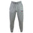 The University of Southern Indiana Women Leisure Sweatpant by EMB Canterbury features recycled polyester fleece, a drawstring waistband, white logo on the left thigh, and a blue and red emblem on the right thigh.