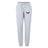 The University of Southern Indiana Women’s Leisure Sweatpant by EMB Canterbury features light gray organic cotton, a drawstring waist, cuffed ankles, and a red, white, and blue winged emblem on the left hip for all-day comfort.