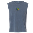Blue Takoma Touch Rugby Unisex Heavyweight Cotton Garment-Dyed Mid-Length Muscle Tee with a small chest crest featuring a rooster and the text “Takoma TRFC.”