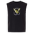 The EMB S&S Activewear Hornets Rugby Club 1977 Unisex Heavyweight Cotton Garment-Dyed Mid-Length Muscle Tee is a sleeveless black top featuring a hornet logo and "hornets RUGBY CLUB 1977" on the chest.