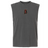 An Aging Alabama Rugby Players Unisex Heavyweight Cotton Garment-Dyed Mid-Length Muscle Tee in grey featuring a small graphic of the state of Alabama with a figure holding a scythe and the text “HARD”.