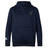 The Uruguay Shield Club Lightweight Hoodie by EMB Canterbury is navy blue with a kangaroo pocket, featuring a small bird emblem on the upper left chest and a logo on the right sleeve, designed for rugby supporters.