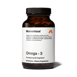 Momentous Omega-3 by Momentous offers 60 softgels designed to support brain and heart health with high-quality EPA and DHA.