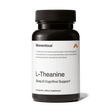 Momentous L-Theanine by Momentous is a black bottle with 60 capsules, formulated as a dietary supplement to improve focus and provide stress relief.