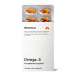 Momentous Omega-3 Travel Packs by Momentous include a blister pack with four orange softgels, rich in EPA and DHA, and packaging details to support cardiovascular health.