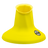 The Rugby Bricks Vortex High Cut Kicking Tee by Rugby Bricks is a yellow, cone-shaped rubber tee designed to hold a football upright for placekicking.