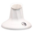 The Rugby Bricks Vortex High Cut Kicking Tee by Rugby Bricks is a white plastic vase-shaped extender with a flared base, an oval top opening, and a small product label on the base.