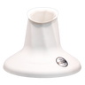 The Rugby Bricks Vortex High Cut Kicking Tee by Rugby Bricks is a white plastic vase-shaped extender with a flared base, an oval top opening, and a small product label on the base.