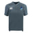 Grey short-sleeve Rugby VA Vapodri Evader Jersey by EMB Canterbury, featuring moisture-wicking Vapodri tech, Canterbury logo on right chest, and blue Rugby Virginia badge on left chest.
