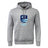 The Rugby VA Club Hoodie by Canterbury from WRS Canterbury features a gray design with front pocket, blue shield logo, and "Rugby Virginia" text on the chest—ideal for any fan or player.