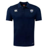 The Villanova Rugby Club Club Dry Polo by EMB Canterbury features short sleeves, Vapodri Technology for breathability, a lion-and-shield crest on the left, and the Canterbury logo on the right chest.