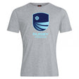 The Rugby VA Club Plain Tee by WRS Canterbury is a gray short-sleeve cotton blend shirt with a blue rugby logo and "Rugby Virginia" on the chest—ideal for customizing and showing your team spirit.