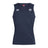The Villanova Rugby Club Club Dry Singlet by EMB Canterbury is a sleeveless navy top with Vapodri Technology, a white Canterbury logo on the right chest, and a two-lion crest on the left—ideal for high-performance play.