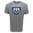 Stay cool in the WRS Canterbury Villanova Rugby Club Tempo Vapodri T-Shirt, a gray short-sleeve tee with a large crest showing two lions, shield, and rugby ball. This moisture-wicking Canterbury sports shirt keeps you comfortable.