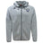The Villanova Rugby Club Tempo Vapodri Full-Zip Hoodie by EMB Canterbury features a light grey color, drawstring hood, right chest Canterbury logo, blue and white crest on the left, and moisture-wicking fabric for comfort and style.