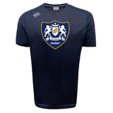 The Villanova Rugby Club Tempo Vapodri T-Shirt by WRS Canterbury features short sleeves, a "Villanova Rugby" chest crest, Canterbury logo on the shoulder, and Vapodri tech for comfort.