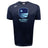The Rugby VA Tempo Vapodri T-Shirt by WRS Canterbury features a light blue "Rugby Virginia" shield logo on navy, and its moisture-wicking fabric keeps you cool and dry during workouts.