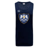 The Villanova Rugby Club Tempo Vapodri Singlet by WRS Canterbury features the club crest, two white lions on the chest, VapoDri moisture-control technology, and a Canterbury logo on the upper right.