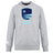 The Rugby VA Club Crew Sweatshirt by WRS Canterbury features ultra-soft light gray fabric, a bold blue "Rugby Virginia" chest logo, and an embroidered CCC logo on the left sleeve.