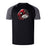 The Vienna Rugby Elite Training Tee by WRS Canterbury merges lightweight and durable Vapodri fabrics. It showcases a black and gray design with a red bird holding a rugby ball, accented by the "Vienna Rugby" emblem.