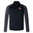 The Vienna Rugby Women's Elite First Layer by Canterbury, crafted with VapoDri technology from honeycomb fabric in black and gray, features a dragon logo on the left chest. Ideal for workouts or casual wear, this quarter-zip pullover from EMB Canterbury keeps you comfortable and stylish.