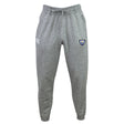 The Villanova Rugby Club Leisure Sweatpant by EMB Canterbury features recycled polyester fleece, an elastic waistband with drawstring, and two embroidered thigh logos. Displayed on a white background, these joggers are ideal for modern leisurewear.