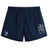The Rugby VA Tactic Short by EMB Canterbury features an elastic waistband, white logo on the right leg, and blue Rugby Victoria badge on the left—perfect men's rugby or gym shorts.