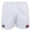 Vienna Rugby Player's Drill Short by EMB Canterbury, featuring logos of the brand and Dragons on the lower front, made from sustainable sportswear materials.