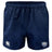 The Villanova Rugby Club Advantage Rugby Shorts by EMB Canterbury feature an elastic waistband, moisture-wicking fabric, a Canterbury logo on the left leg, and the Villanova club crest on the right.