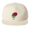 This beige cap from the Nations of Rugby Classics Collection by EMB Weld features a detailed red rose with green leaves and "1871" on the front, embodying the spirit of the England Vintage Rugby Cap.