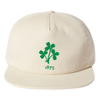 The Nations of Rugby Ireland Vintage Brushed Cotton Cap by EMB Weld boasts an embroidered vintage design with a green clover and "1875" printed below, celebrating rugby's nations. Made from brushed cotton, it's ideal for fans of Ireland's sporting heritage.