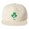 The Nations of Rugby Ireland Vintage Brushed Cotton Cap by EMB Weld boasts an embroidered vintage design with a green clover and "1875" printed below, celebrating rugby's nations. Made from brushed cotton, it's ideal for fans of Ireland's sporting heritage.