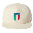 The Nations of Rugby Italy Vintage Brushed Cotton Cap by EMB Weld features an "ITALIA" emblem with green, white, and red stripes above the number "1929," celebrating a vintage rugby design.