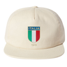 The Nations of Rugby Italy Vintage Brushed Cotton Cap by EMB Weld features an "ITALIA" emblem with green, white, and red stripes above the number "1929," celebrating a vintage rugby design.