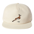 The Nations of Rugby South Africa Vintage Brushed Cotton Cap by EMB Weld is a beige baseball cap with an embroidered leaping antelope and "1891" on the front, offering nostalgic flair and sporty elegance.