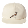 The Nations of Rugby South Africa Vintage Brushed Cotton Cap by EMB Weld is a beige baseball cap with an embroidered leaping antelope and "1891" on the front, offering nostalgic flair and sporty elegance.