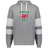 The WRS Augusta Nations of Rugby Wales Jackson Way Hoodie is gray with white drawstrings, two white sleeve stripes, "WALES RUGBY" text, and a red dragon emblem on the chest.