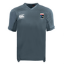The Washington Renegades Vapodri Evader Jersey by EMB Canterbury, in grey, showcases a white logo on the right and a team badge on the left. With advanced VapoDri Technology, it offers optimal performance and comfort, perfect for Rugby World Cup fans seeking style during every game.