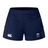 Navy blue Washington Renegades Women's Advantage Short 2.0 by EMB Canterbury, featuring a white logo on the left side and a crest on the right, crafted with a focus on performance and sustainability using recycled content.