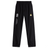 The Waukesha Gold Rugby Cuffed Hem Stadium Pant by Canterbury from EMB Canterbury features a black design with cuffed hems and an elastic waistband, prominently displaying the Canterbury logo on both the front left and right sides.