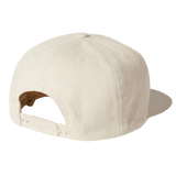 The Brushed Cotton Field Trip Snapback Hat by Weld, shown from the back, features an adjustable fit and ventilation holes and is crafted from beige brushed cotton.