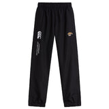 Western Michigan University Women's Rugby Cuffed Hem Stadium Pant by Canterbury, designed with an elastic waistband and cuffed hems. It showcases the EMB Canterbury logo along with Western Michigan University Rugby logos on the front, providing comfort and style for every fan.