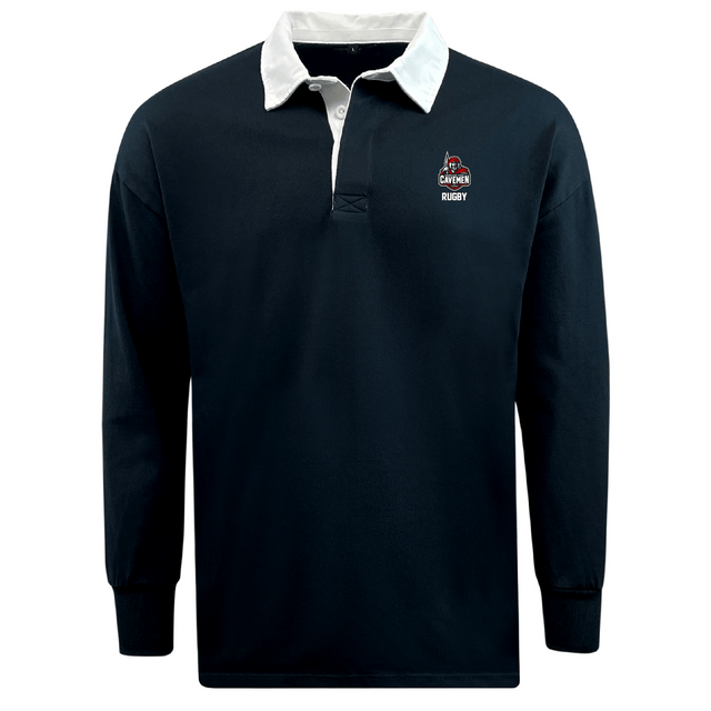 American Fork Cavemen Classic Long Sleeve Solid Rugby Jersey