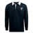 The EMB Mudoo Superior Rugby Club Classic Long Sleeve Solid Rugby Jersey features a navy design with white collar, button placket, cotton poly blend, and "Superior Rugby" logo on the left chest for authentic style.