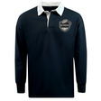 EMB Mudoo ICRON Classic Long Sleeve Solid Rugby Jersey in navy with a white collar and an “ICRON” shield logo on the chest.