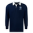 The Christian Brothers Academy Rugby Classic by EMB Mudoo is a navy long-sleeve jersey with a white collar and "CBA RUGBY" logo on the chest, offering a relaxed fit. It's crafted from a comfortable cotton/poly blend.
