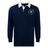 The EMB Mudoo New Saint Andrews College Classic Long Sleeve Solid Rugby Jersey features a navy blue design with a white collar and a crest on the left chest that reads “New Saint Andrews RFC ’94.” This timeless rugby shirt offers a relaxed fit for comfortable, all-day wear and enduring style.